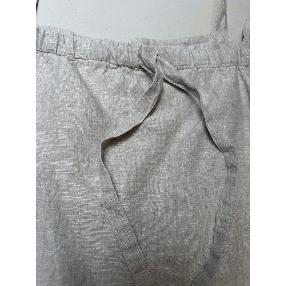 J.Crew Womens Coastal Linen Pintuck Sleeveless Cami Top Beige 3X Summer Boho - Picture 9 of 10